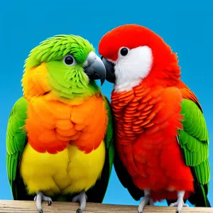 Colorful Macaw Bird with Vibrant Feathers