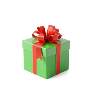 Festive Gift Box with Shiny Bow