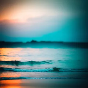 Expansive Sunset over Serene Seascape