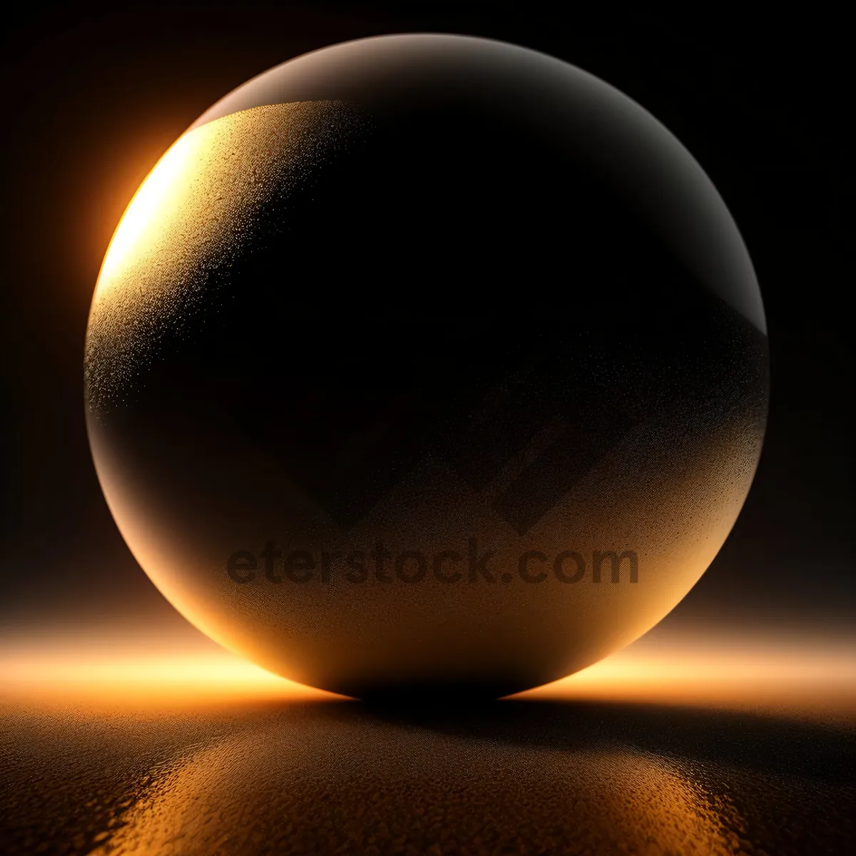 Picture of Shiny Celestial Egg in Black Space - 3D Graphic Design