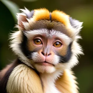 Cute Baby Monkey with Furry Ears