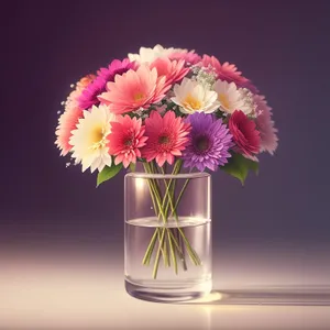 Vibrant Pink Blossom Bouquet in Decorative Vase