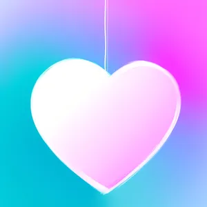 Romantic Heart Icon: Love Symbol Valentines Decoration