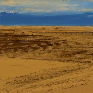 Sandy Beach Horizon: Tranquil Coastal Dune Landscape