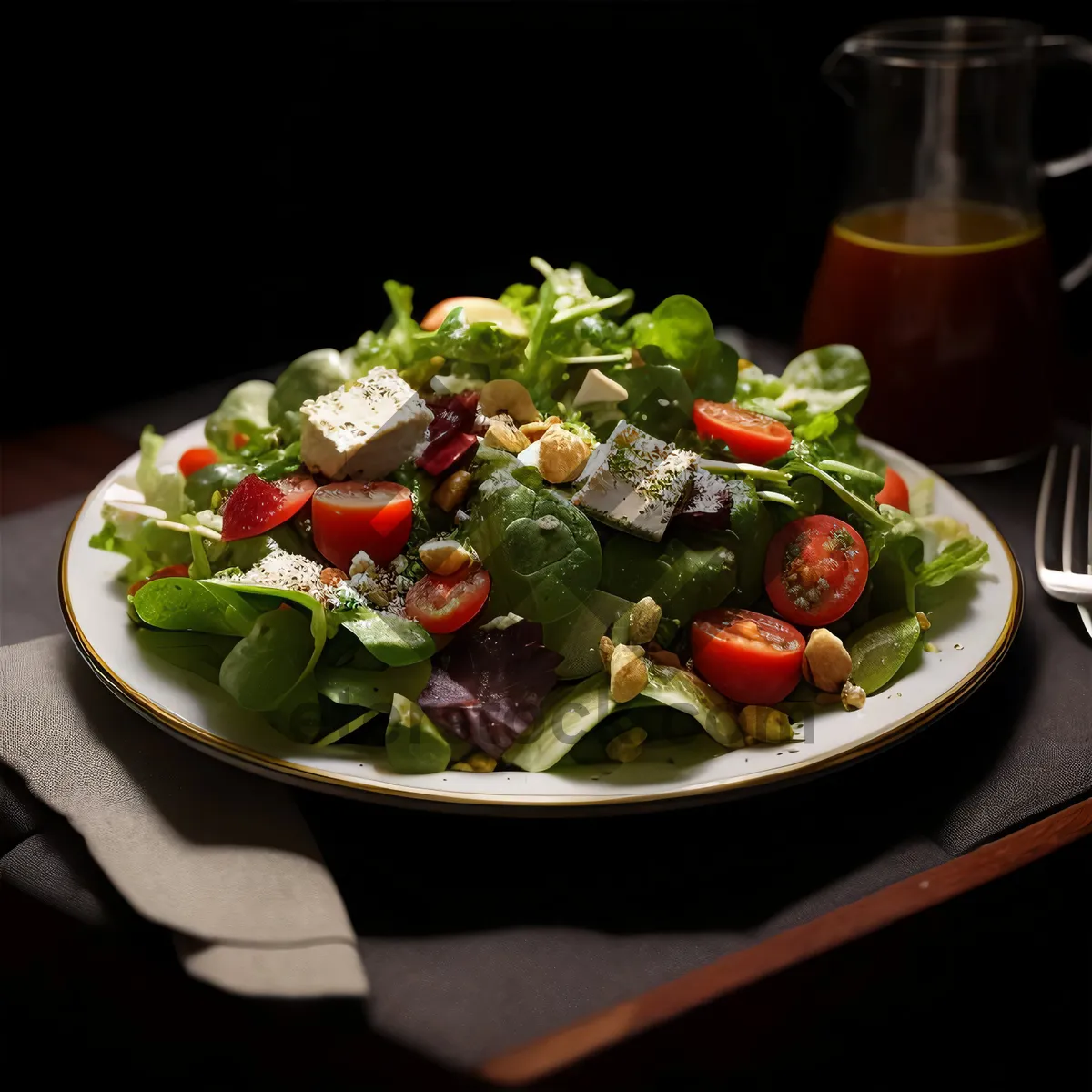 Picture of Fresh and Healthy Gourmet Salad Plate