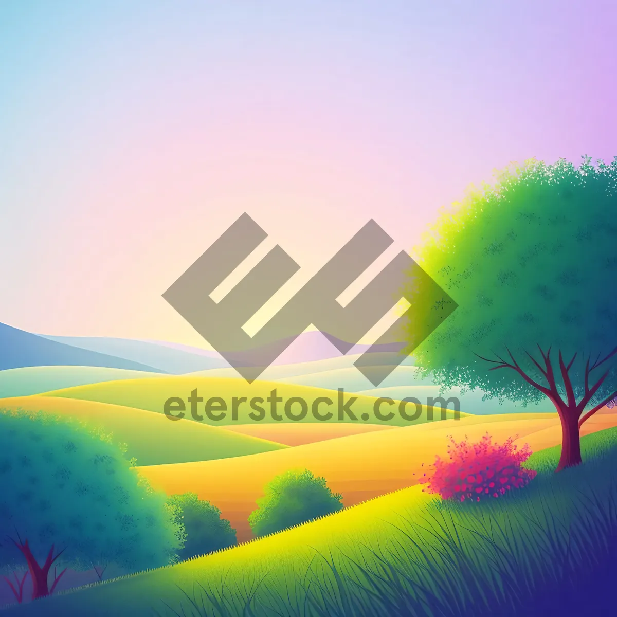 Picture of Vibrant Summer Sky with Beautiful Clouds