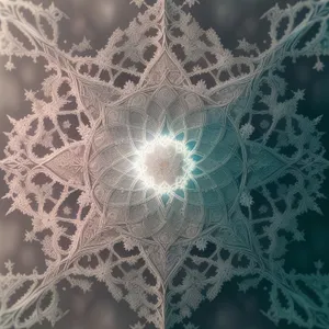 Crystal Ice Fractal: Futuristic Cobweb Design with Colorful Artistic Patterns