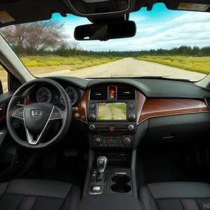 Car Steering Wheel Control Panel - Driver's Dashboard