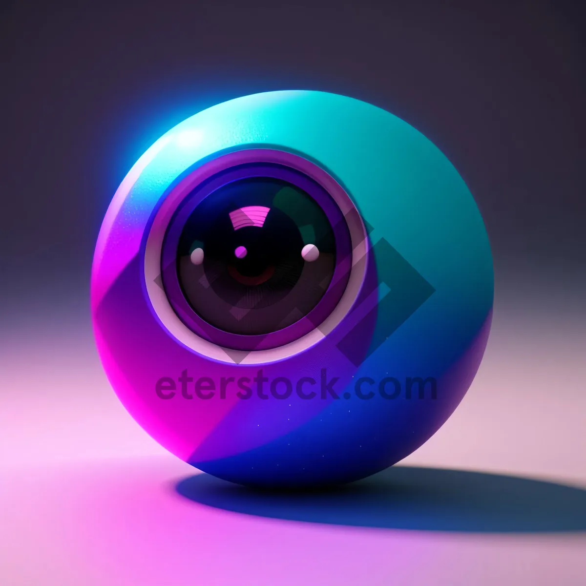 Picture of Shiny Round Glass Button with Reflection