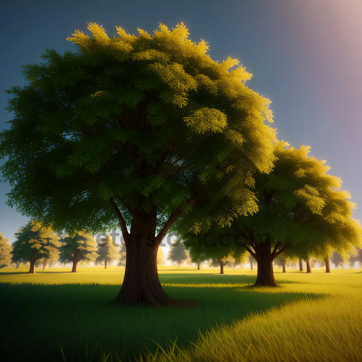 Picture of Golden Fall Canopy amidst Rustic Countryside