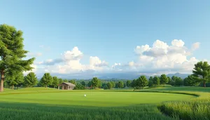 Sunlit Rice Field in Summer Landscape