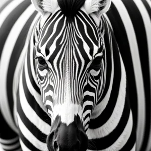 Wild Zebra with Striking Stripes and Texture