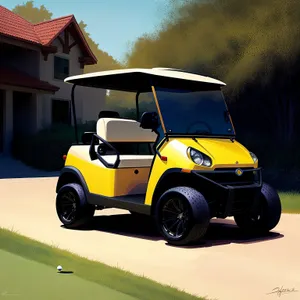 Fast and Luxurious Electric Golf Car on the Road