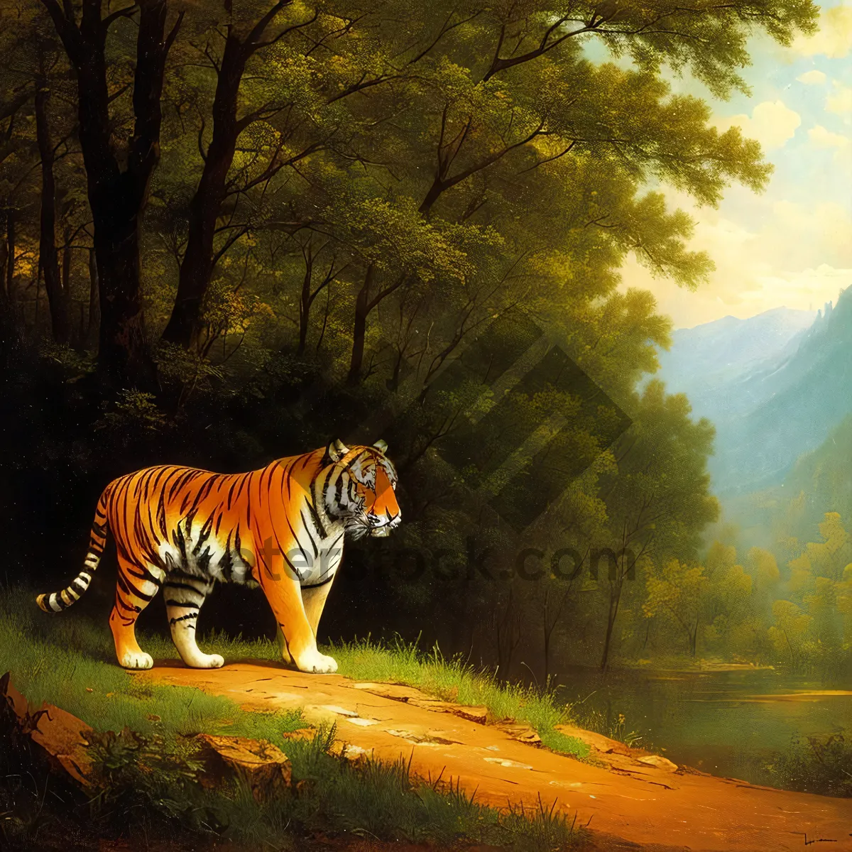Picture of Striped Mammal in the Jungle: Zebra