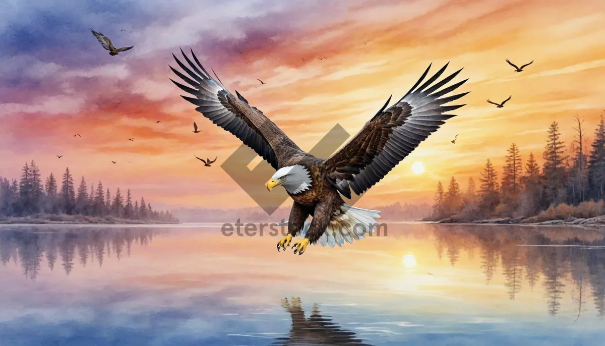 Picture of Predator soaring in freedom with majestic wingspan