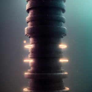 Currency Tower: Stack of Wealth with Coins