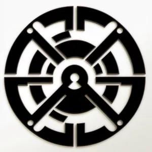 Shiny Black Nuclear Web Icon Button