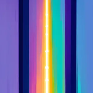 Vibrant Rainbow Glow Tube Art