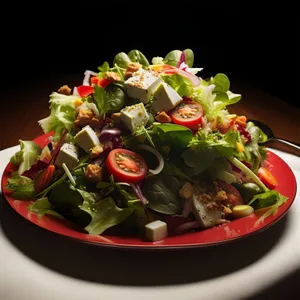 Nutritious and Delicious Vegetable Salad with Fresh Greens