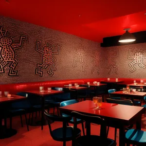 Modern Restaurant Interior Design with Audience Seating