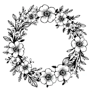 Vintage floral art corner element with leaf motif.