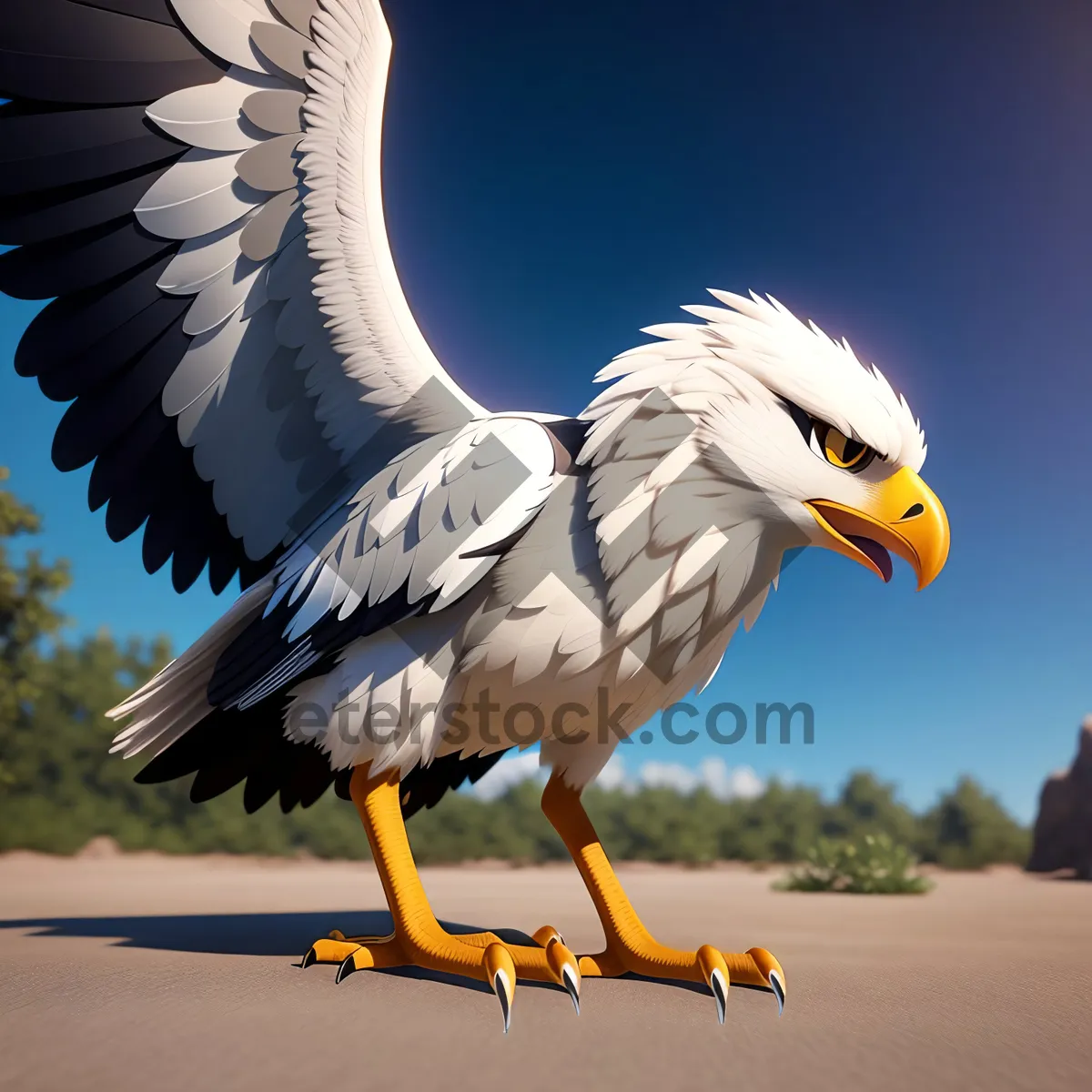 Picture of Bald Eagle with Majestic Wingspan