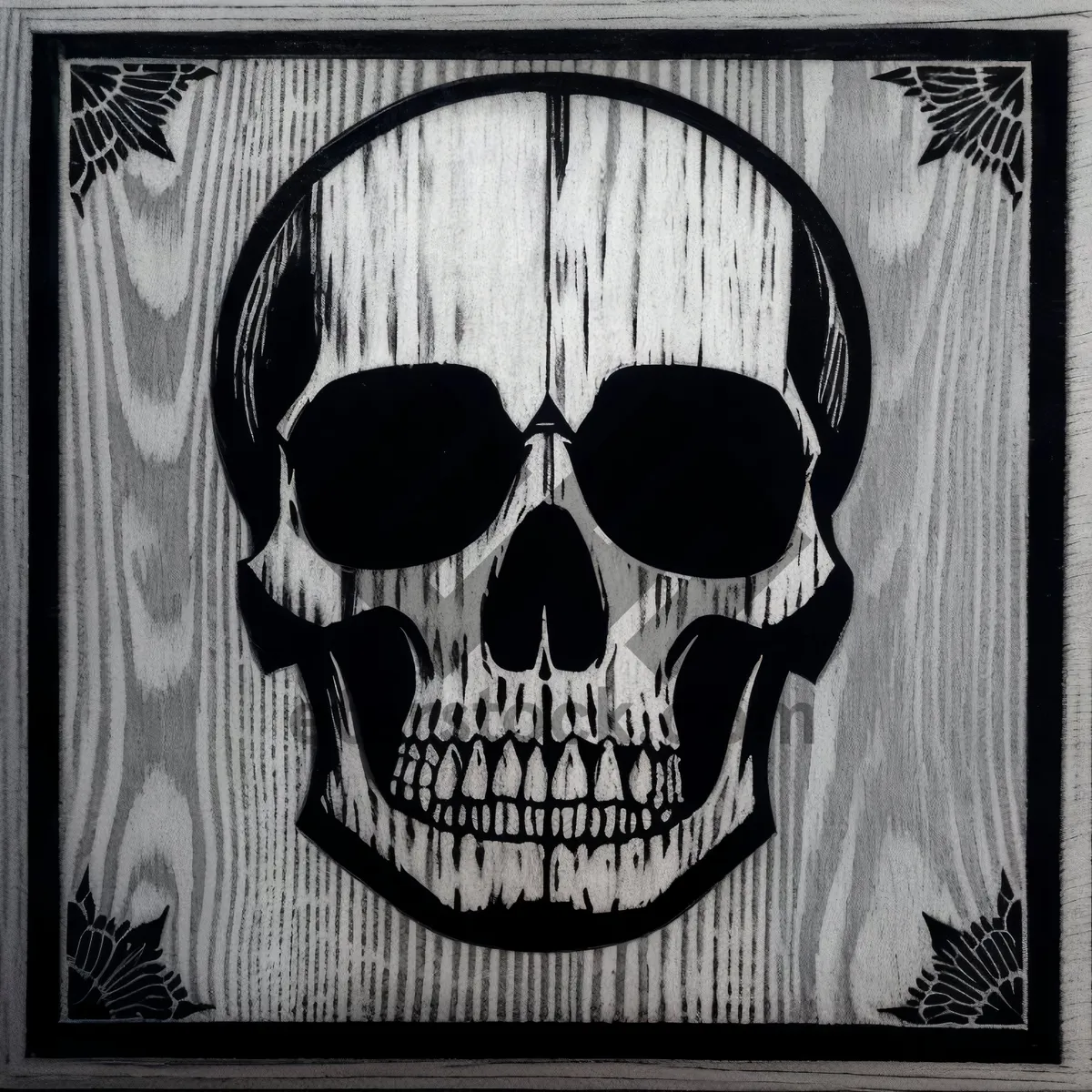 Picture of Black Pirate's Grunge Screen: Protective Cemetery Symbol Design