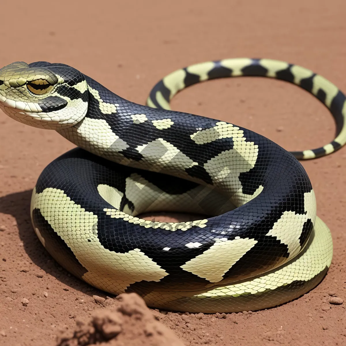 Picture of Dangerous Serpent Scales - Wild Python's Intense Gaze