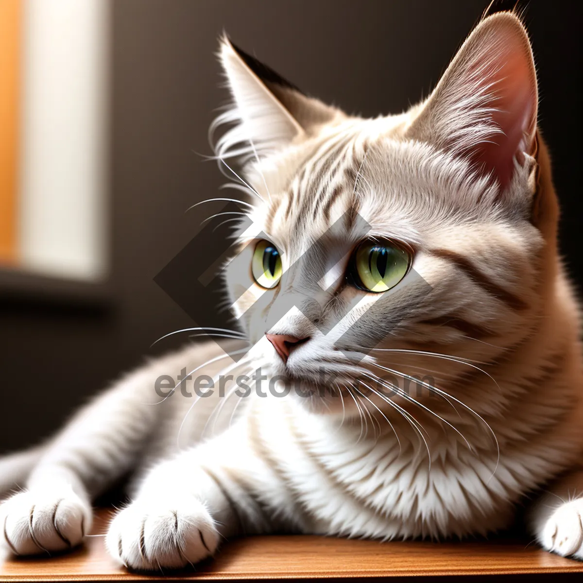 Picture of Fluffy Gray Kitty with Adorable Whiskers