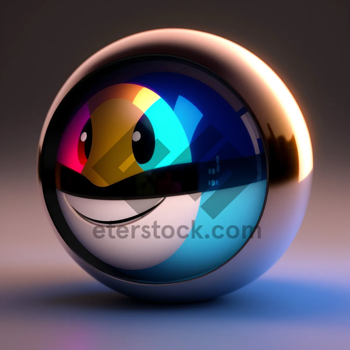 Picture of Shiny Glass Sphere Icon: Web Design Symbol