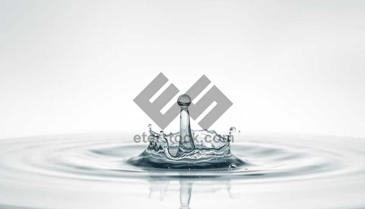 Picture of Refreshing Water Splash with Ripples and Drops