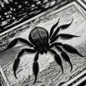 Barn Spider Close-Up: Arachnid's Intricate Web Design