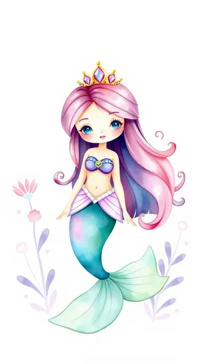 Cartoon princess child clip art