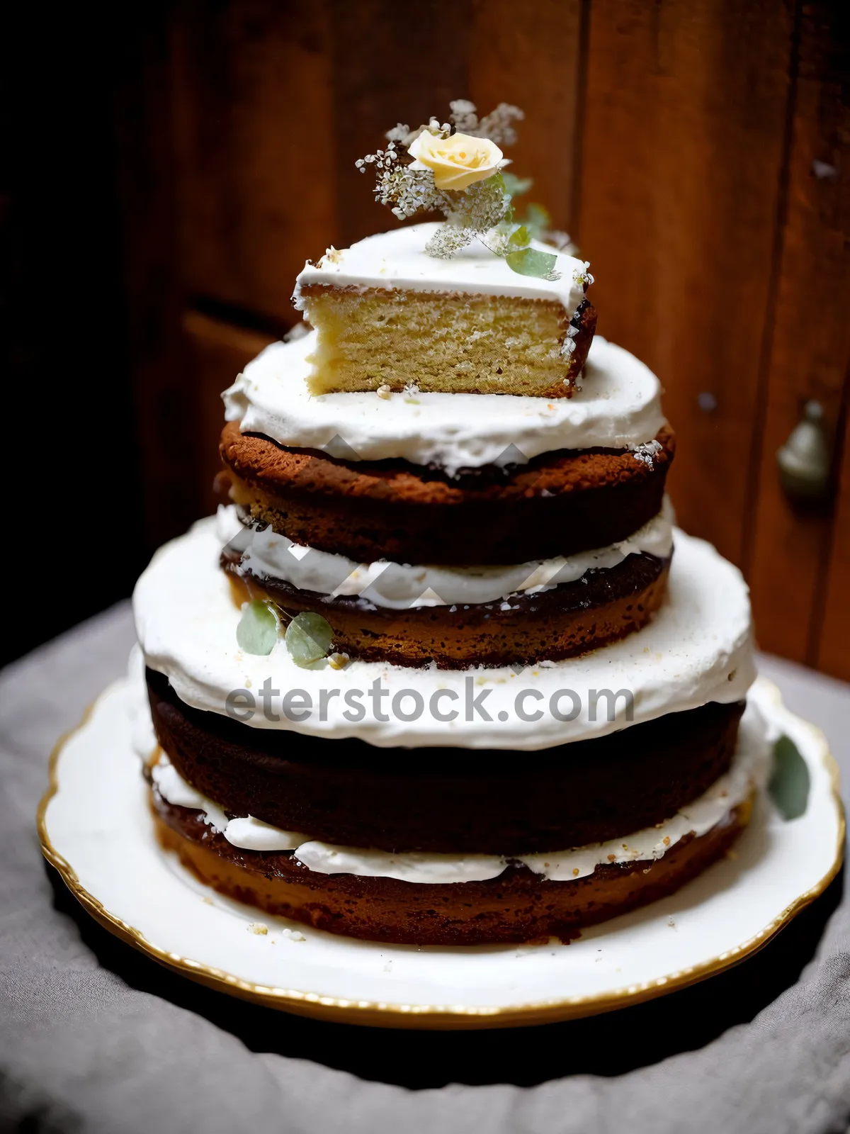 Picture of Gourmet Chocolate Cream Cake Slice