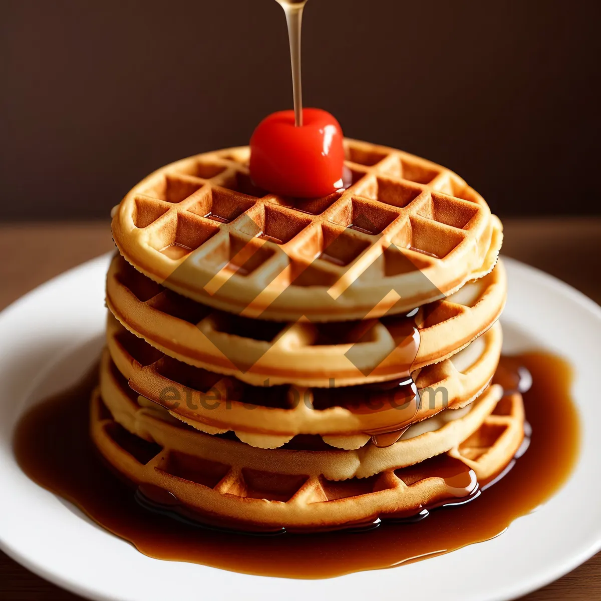 Picture of Delicious Chocolate Sauce Drizzled on Dessert