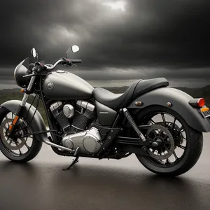 Speed Machine: Powerful Motorcycle On The Road