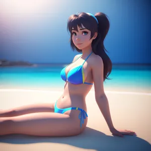 Beach Babe: Attractive Lady in Sexy Bikini