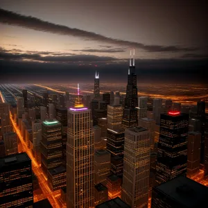 Stunning Urban Skyline at Night