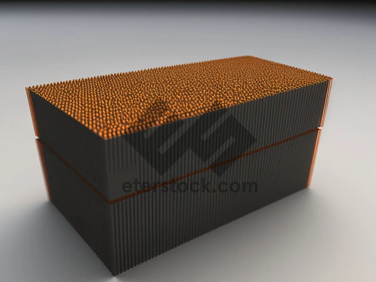 Picture of Brown 3D cardboard box for storage and packaging.