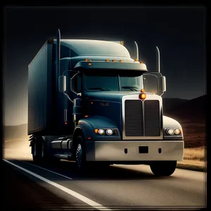 Transportation on the Highway: Heavy Truck with Cargo