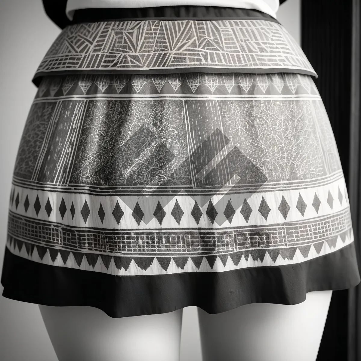Picture of Stylish Miniskirt Fashion Model with Lampshade Inspired Look