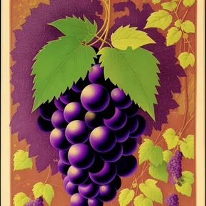 Colorful Grape Celebration: Artful Decorative Tree Frame