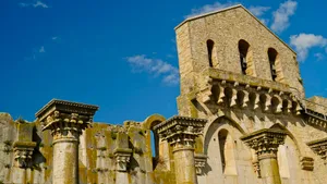 Medieval Cathedral Tower in Historic City Landmark