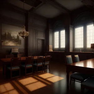 Contemporary Dining Room with Modern Interior Design.