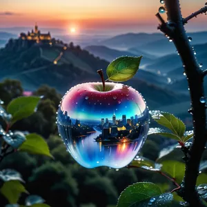 Juicy Apple - Fresh and Ripe Fruit Rich in Vitamins