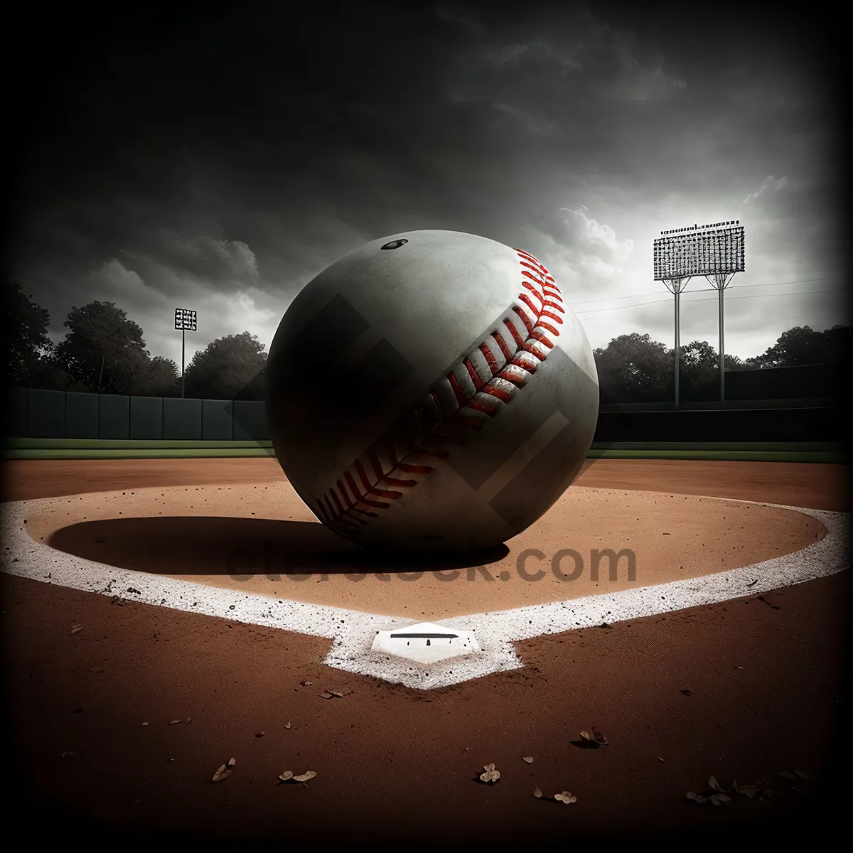 Picture of Baseball Glove and Ball - Sports Equipment