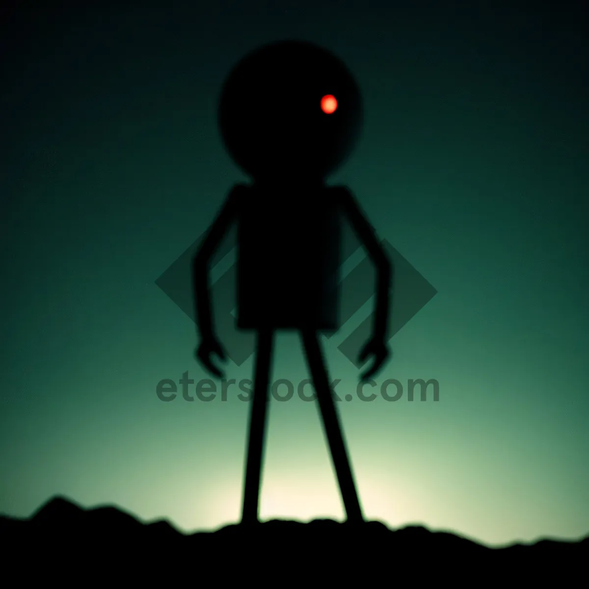 Picture of 3D cartoon man with tripod rack support