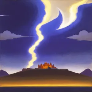 Majestic Sunset Over Volcanic Mountains