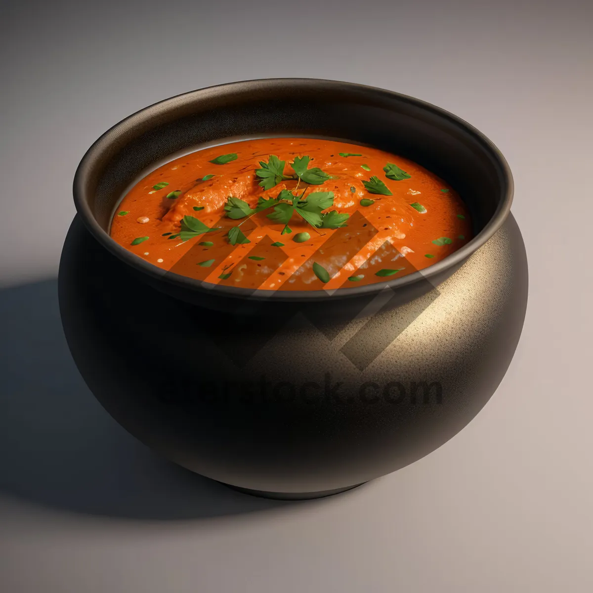 Picture of Hearty Tomato Soup in Bowl - Delicious and Nutritious Dinner