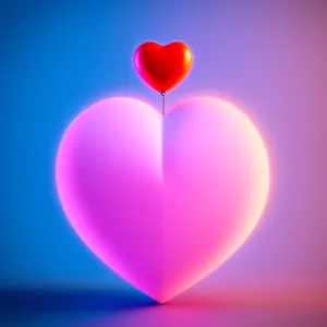 Shiny Colorful Heart Balloon Icon